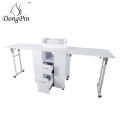 folding white manicure table station nail table beauty with vent